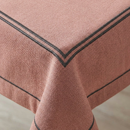 Nxvk Latticecord Square Tablecloth Smoked Rose 54 x 54 in - Detail view
